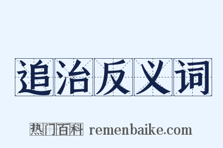 追治反义词是什么意思的图片